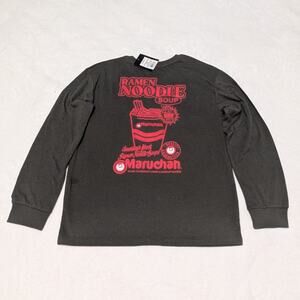 "Ramen Noodle Soup Maruchan" Dark Green Long Sleeve Kids Size L (10/12)